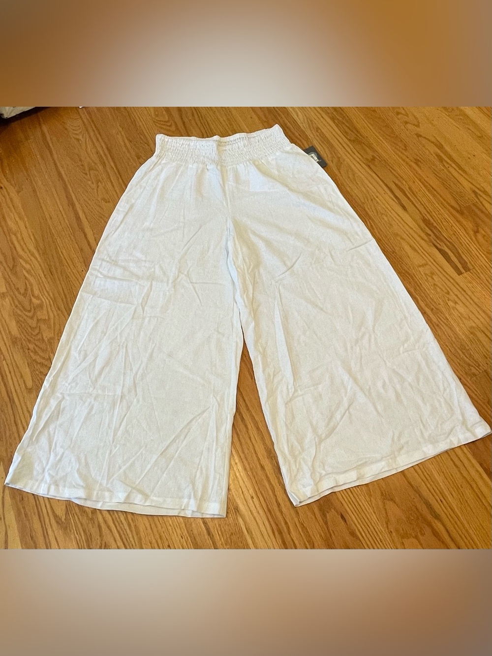 Vince Camuto White Wide-Leg Pull-On Pants